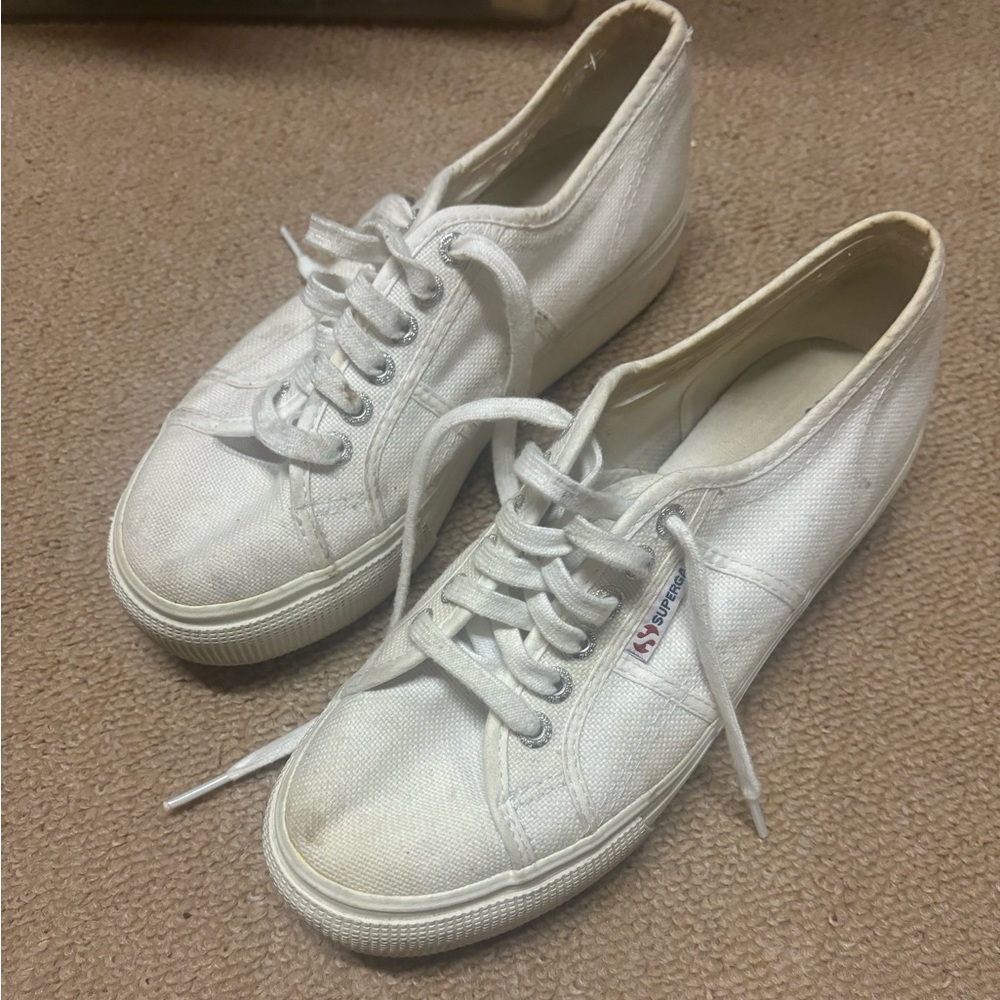 Superga White Canvas Sneakers